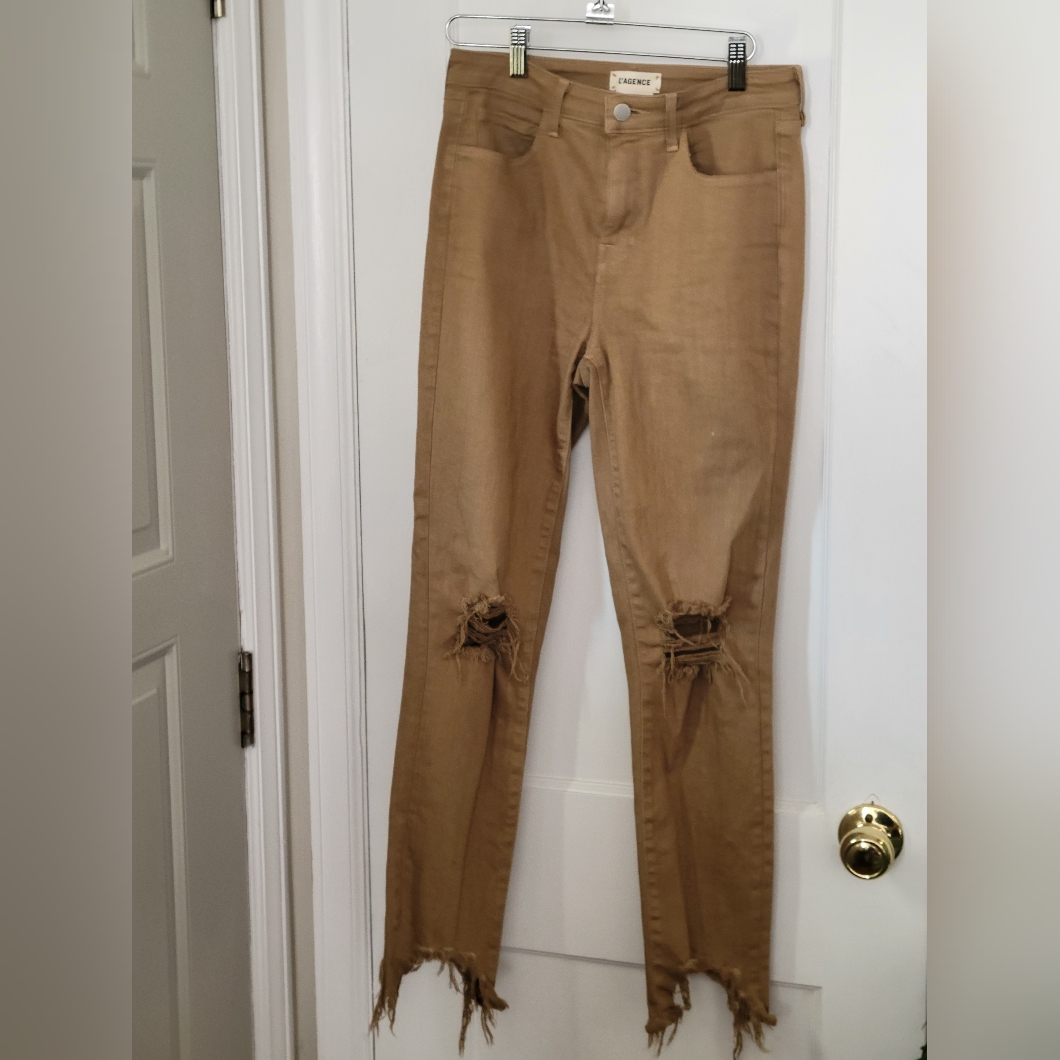 Nwot L'agence High Line High Rise Skinny Ankle Jeans In "Sahara" Sz 26